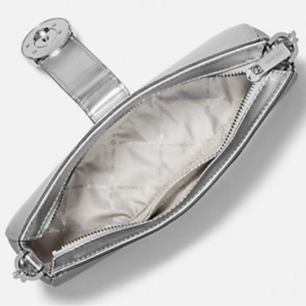 NWT Michael Kors Beautiful Shimmering Carmen Small Metallic Shoulder Bag - Picture 4 of 11